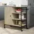 Choctaw Kitchen Trolley with Storage - Sonoma Oak