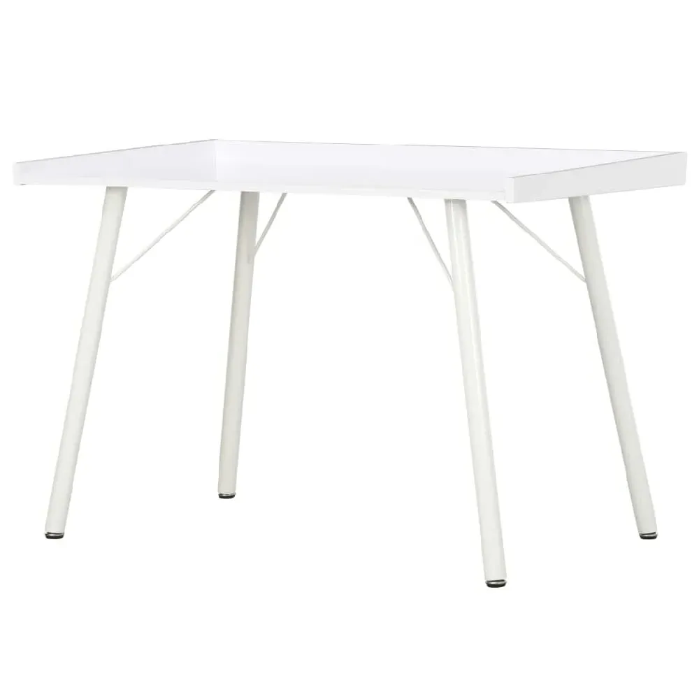 Choctaw Laptop Desk with Raised Edges - White, Engineered Wood