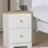 Chorley Bedside Cabinet with 2 Drawers - White, Oak
