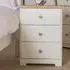 Chorley Bedside Cabinet with 3 Drawers - White, Oak