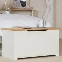 Chorley Blanket Box - White, Oak