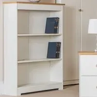 Chorley Bookcase with 3 Shelves - White, Oak