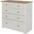 Chorley Chest of 4 Drawers - White, Oak