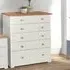 Chorley Chest of 5 Drawers - White, Oak