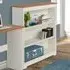 Chorley Wide Bookcase with 3 Shelves - White, Oak