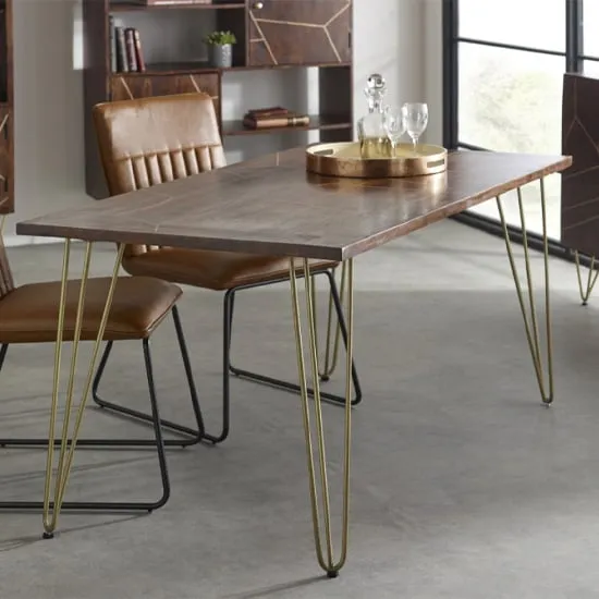 Chort Dining Table - Dark Walnut, Mango Wood