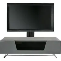 Chroma Large TV Stand with Bracket - Grey, High Gloss