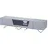 Chroma Large TV Stand with Steel Frame - Grey, High Gloss