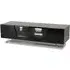Chroma Medium TV Stand with Flip Glass Door - Black, High Gloss