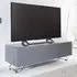Chroma Medium TV Stand with Steel Frame - Grey, High Gloss