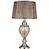 Chrome Table Lamp with Amber Glass - Brown