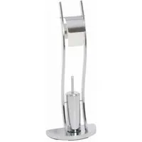 Chrome Toilet Paper And Brush Holder
