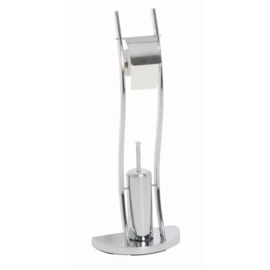 Chrome Toilet Paper And Brush Holder image