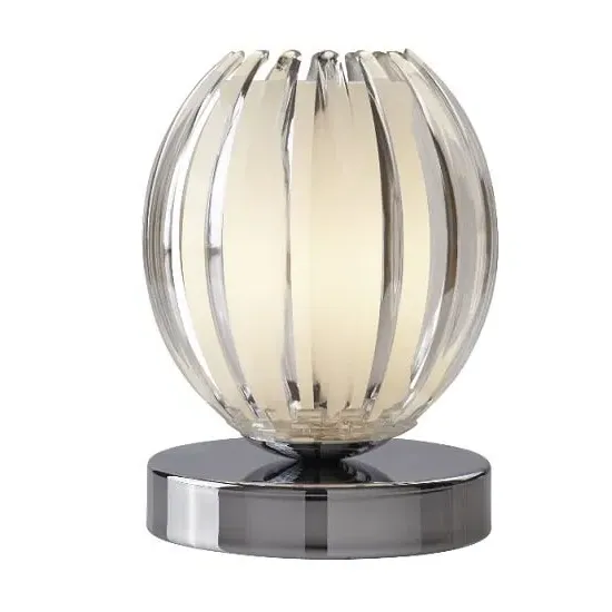 Chrome Touch Table Lamp - Clear Acrylic, Frosted Glass