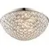 Chryla 3 Light Flush Ceiling Light with Crystals - Chrome