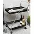 Chulavista Drinks Trolley with Bottle Stand - Chrome, Metal