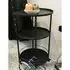 Chulavista Round Drinks Trolley - Black, Metal