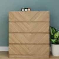 Ciana 4 Drawer Chest - Euro Oak
