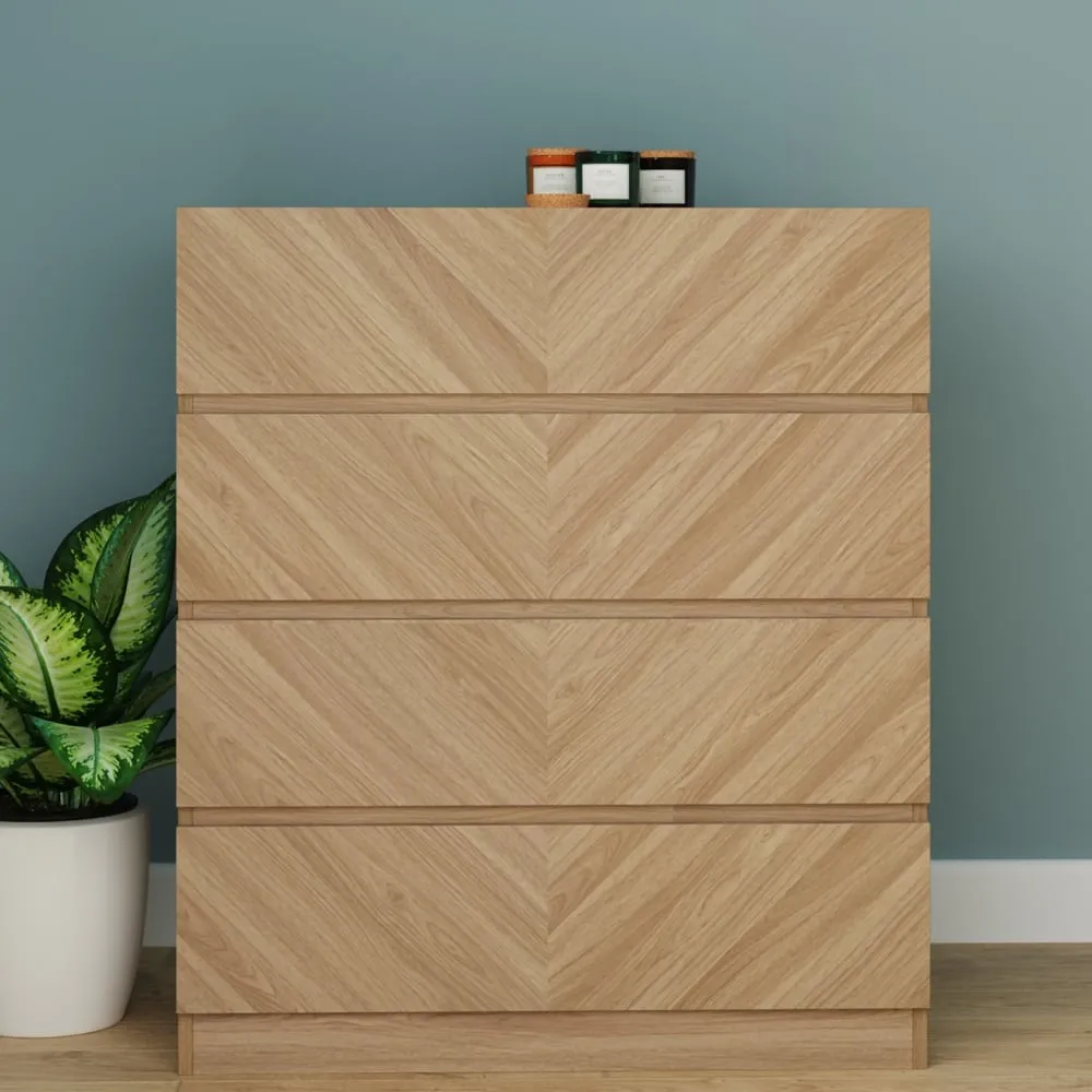 Ciana 4 Drawer Chest - Euro Oak