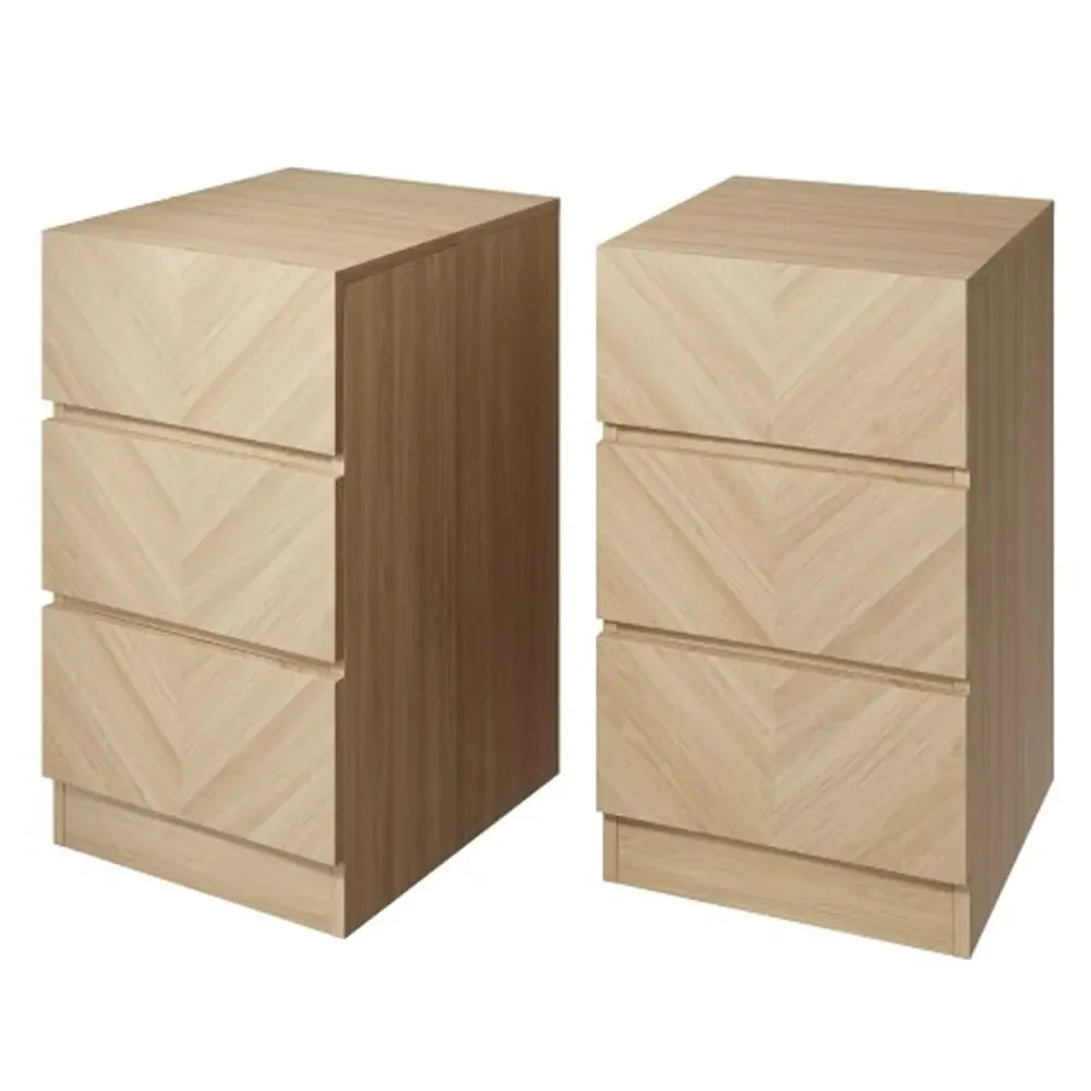 Ciana Bedside Cabinets Pair - Euro Oak image