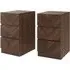 Ciana Bedside Cabinets Pair - Walnut
