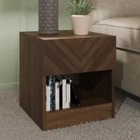 Ciana Lamp Table with 1 Drawer - Walnut