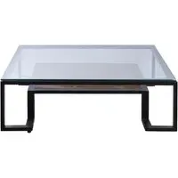 Ciao Clear Glass Coffee Table - Clear, Metal