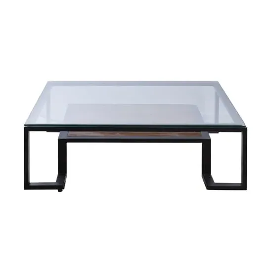 Ciao Clear Glass Coffee Table - Clear, Metal