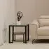 Ciao Clear Glass Side Table - Clear, Metal