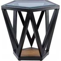 Ciao Pentagon Side Table - Clear, Glass