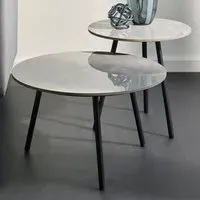 Cicero Nesting Side Tables - Grey, Sintered Stone
