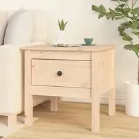 Ciella Side Table with Drawer - Natural, Pine Wood