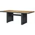 Cielo Garden Wooden Dining Table - Dark Grey, Poly Rattan