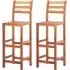 Cienna Wooden Bar Chairs Set of 2 - Natural, Acacia