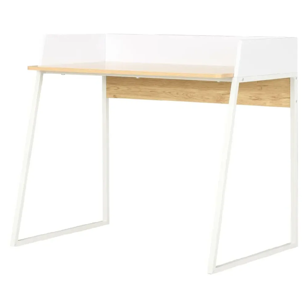Cincinnati Laptop Desk with Raised Edges - White, Oak image