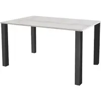 Circa Rectangular Dining Table - White Marble Effect, Glass