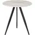 Circa Round Lamp Table - White Marble Effect, Glass