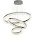 Circle 3 Light Pendant Light - Chrome, Crushed Glass