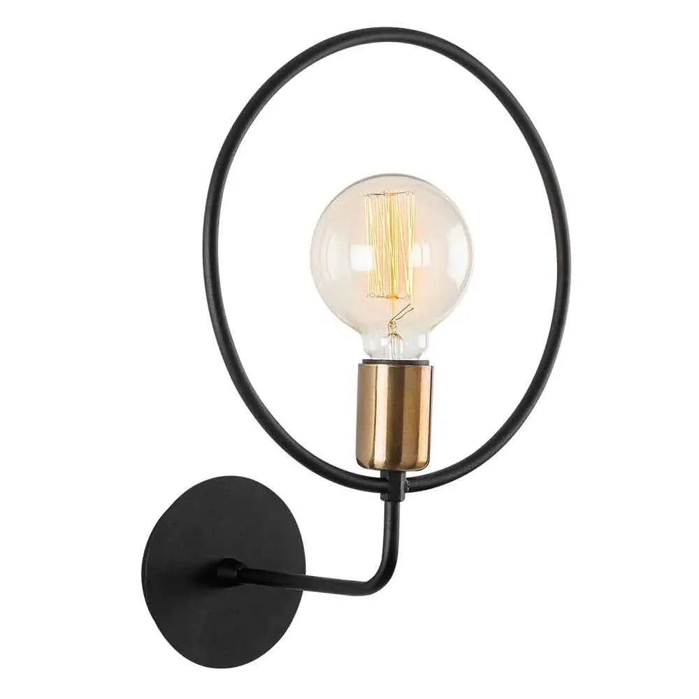 Circle Metal Wall Lamp - Black product