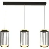Circolo LED 3 Light Bar Pendant Light - Black, Metal