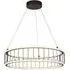 Circolo LED Large Drum Pendant Light - Black, Metal