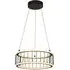 Circolo LED Small Drum Pendant Light - Black, Metal
