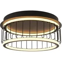 Circolo LED Small Flush Ceiling Light - White, Metal