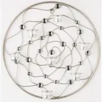 Circular Wire Gem Wall Art - Silver