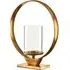 Circus Medium Glass Candle Holder - Gold, Aluminium
