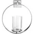 Circus Round Wall Sconce Glass Candle Holder - Silver