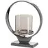 Circus Small Glass Candle Holder - Silver, Aluminium