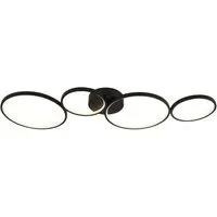 Cirque 4 LED Ring Ceiling Light - Matt Black, White