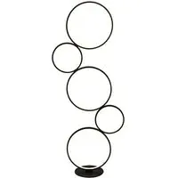 Cirque 5 LED Ring Floor Lamp - Matt Black, White