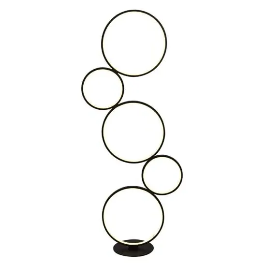Cirque 5 LED Ring Floor Lamp - Matt Black, White